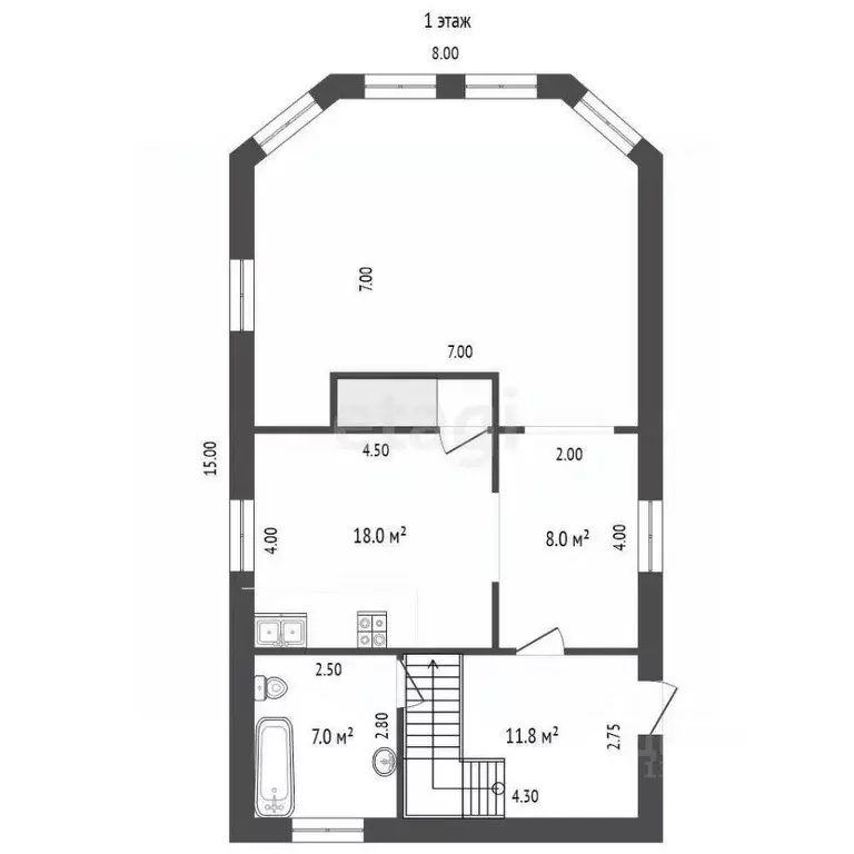 Дом в Томская область, Томский район, с. Калтай ул. Ленина (280 м) - Фото 2