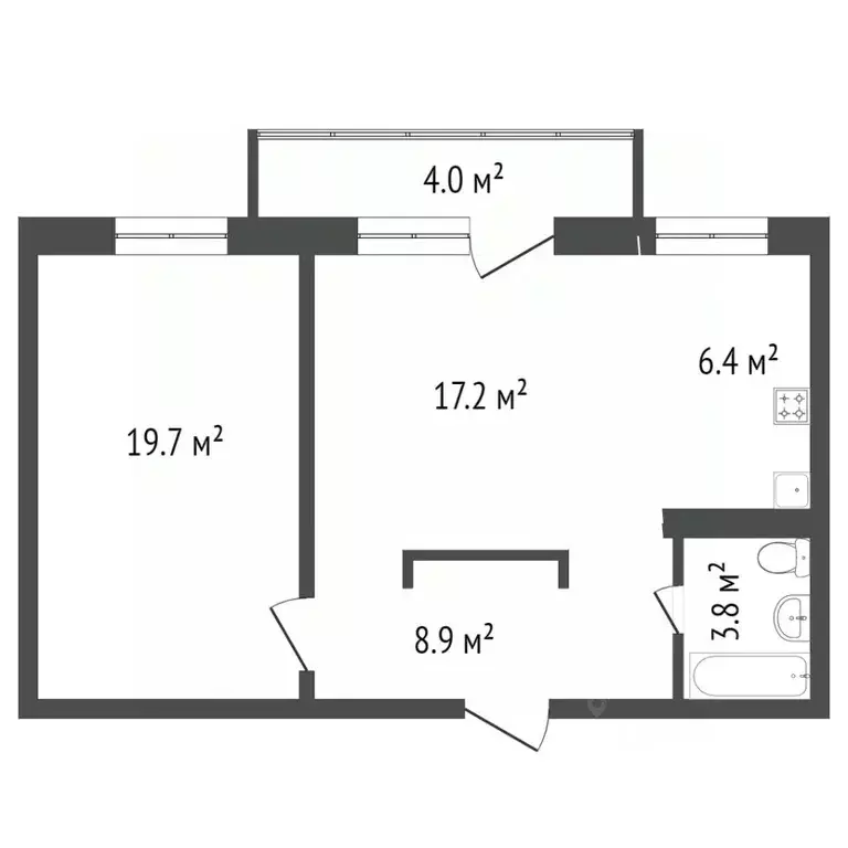 2-к кв. Красноярский край, Красноярск ул. Ады Лебедевой, 91 (46.4 м) - Фото 1