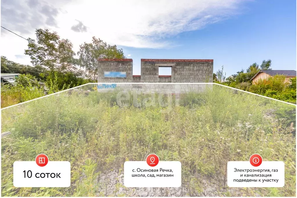 Участок в Хабаровский край, Хабаровский район, Осиновореченское с/пос, ... - Фото 1