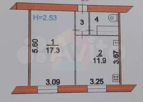 1-к. квартира, 34,6 м, 3/10 эт. - Фото 0