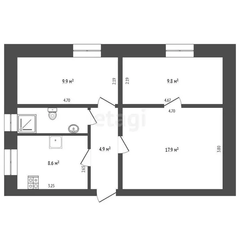 3-комнатная квартира: посёлок Зеленогорский, Центральная улица, 29 ... - Фото 0