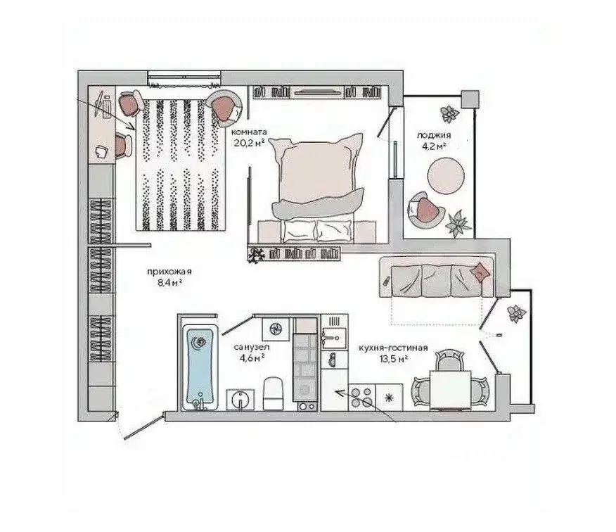 1-к кв. Крым, Судак ул. Инициативных, 80 (48.8 м) - Фото 1