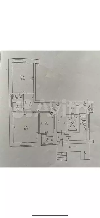 2-к. квартира, 58,9 м, 1/9 эт. - Фото 0