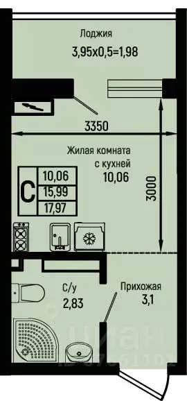 Студия Краснодарский край, Туапсинский муниципальный округ, с. Небуг ... - Фото 1