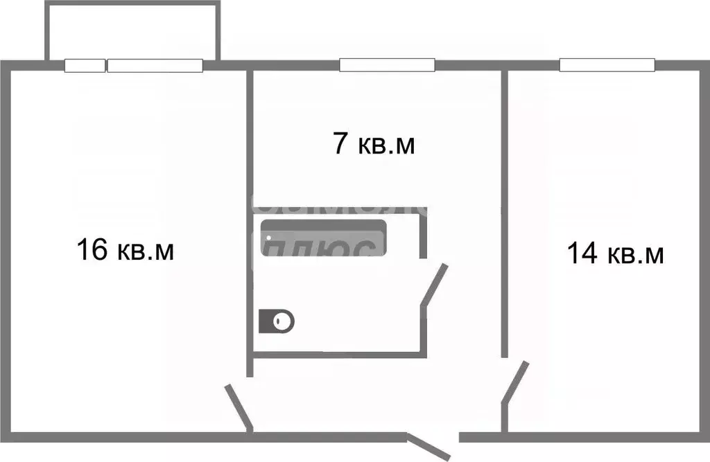 2-к кв. Челябинская область, Челябинск ул. Кузнецова, 3 (44.0 м) - Фото 1