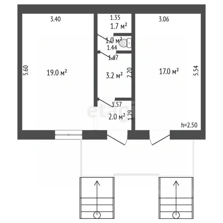 Торговая площадь в Крым, Джанкой ул. Толстого, 11 (20 м) - Фото 2