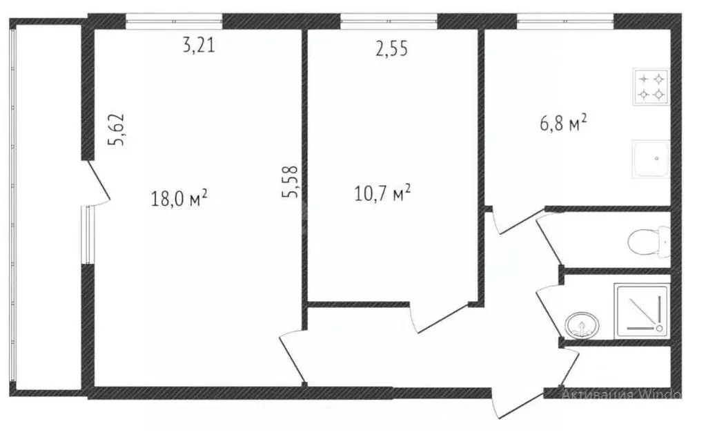 2-к кв. Ярославская область, Ярославль Светлая ул., 5 (45.0 м) - Фото 1