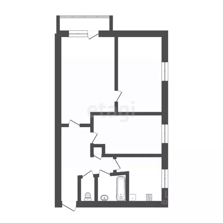 3-к кв. Тюменская область, Тюмень Харьковская ул., 10 (51.0 м) - Фото 1