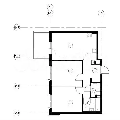 2-к. квартира, 65,7 м, 11/12 эт. - Фото 1