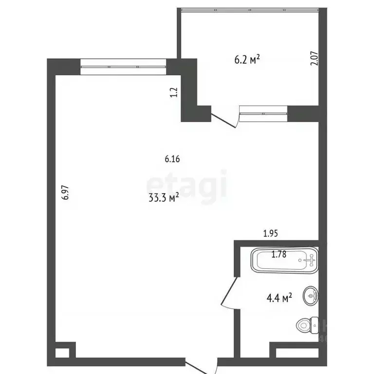 1-к кв. Крым, Судак ул. Набережная, 75к5 (43.9 м) - Фото 2