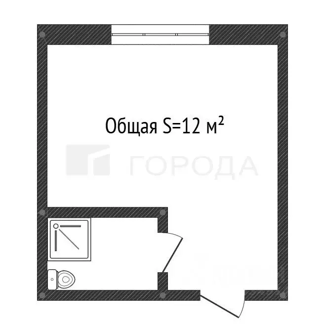 Студия Алтайский край, Барнаул ул. Эмилии Алексеевой, 15А/60 (12.0 м) - Фото 2