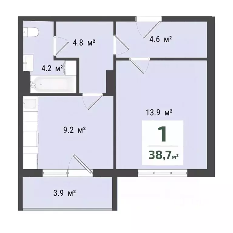 1-к кв. Омская область, Омск Сады Наука мкр, с1 (36.7 м) - Фото 0