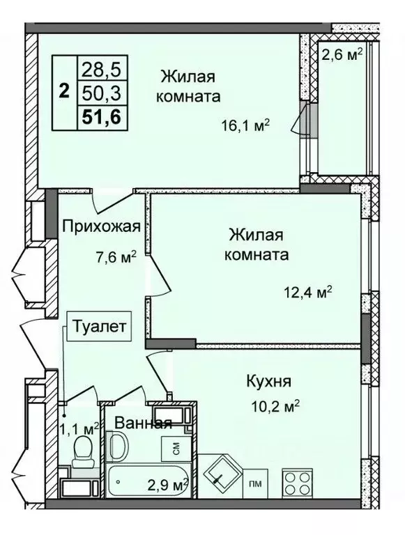 2-к кв. Нижегородская область, Нижний Новгород Кооперативный поселок ... - Фото 0