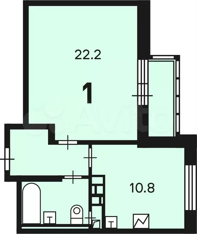 Аукцион: 1-к. квартира, 42,3 м, 18/22 эт. - Фото 0