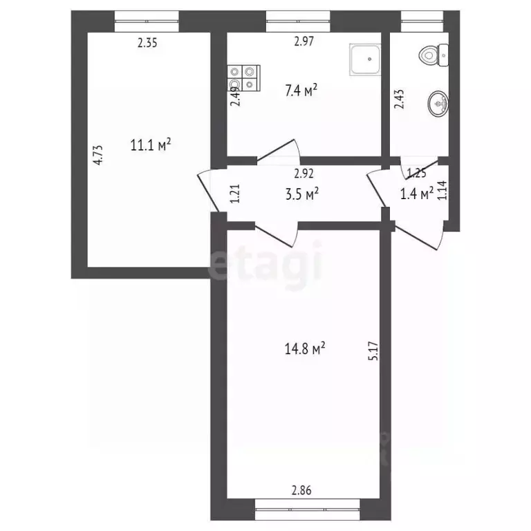 2-к кв. Марий Эл, Советский городское поселение, пос. Ургакш ул. ... - Фото 2