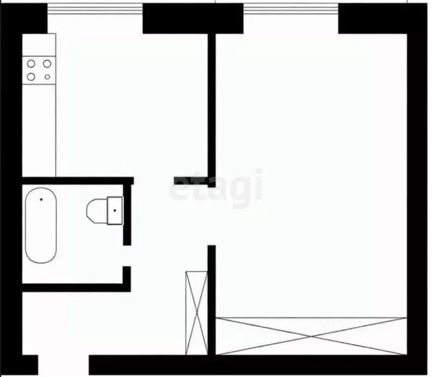 2-к кв. Тульская область, Тула ул. Дементьева, 12 (40.2 м) - Фото 1