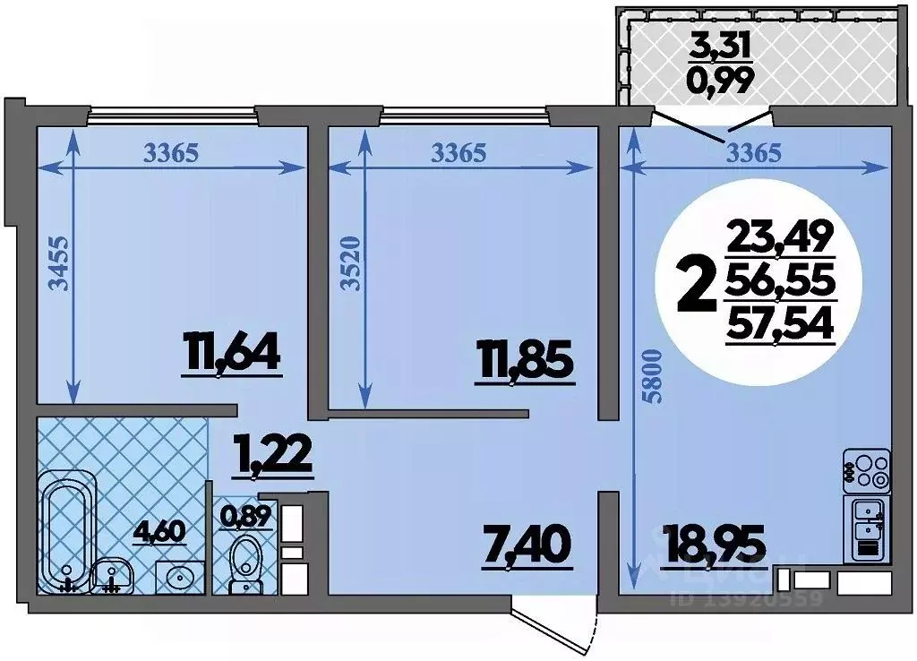 2-к кв. Краснодарский край, Новороссийск Город у Моря жилой комплекс ... - Фото 1