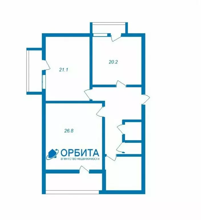 3-комнатная квартира: Тюмень, улица Седова, 15 (96 м) - Фото 0
