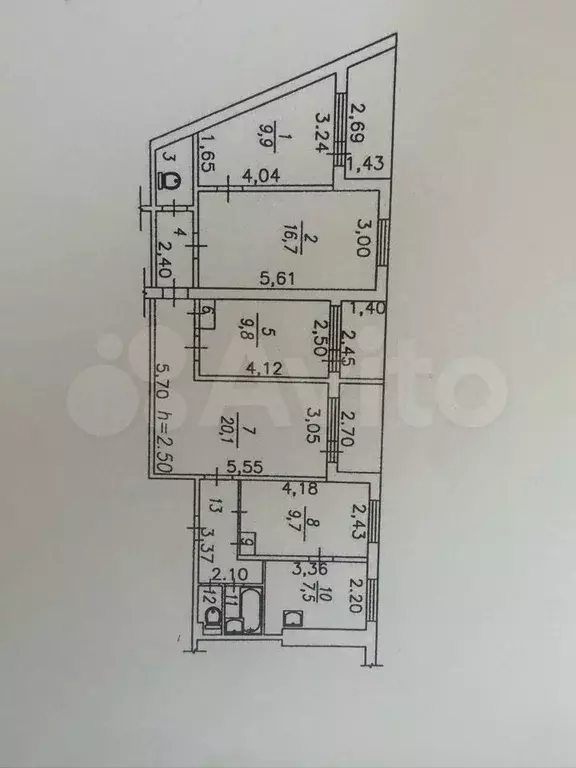 4-к. квартира, 89 м, 2/9 эт. - Фото 0