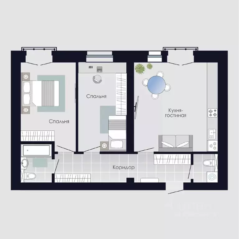 2-к кв. Оренбургская область, Оренбургский район, пос. Пригородный, ... - Фото 1