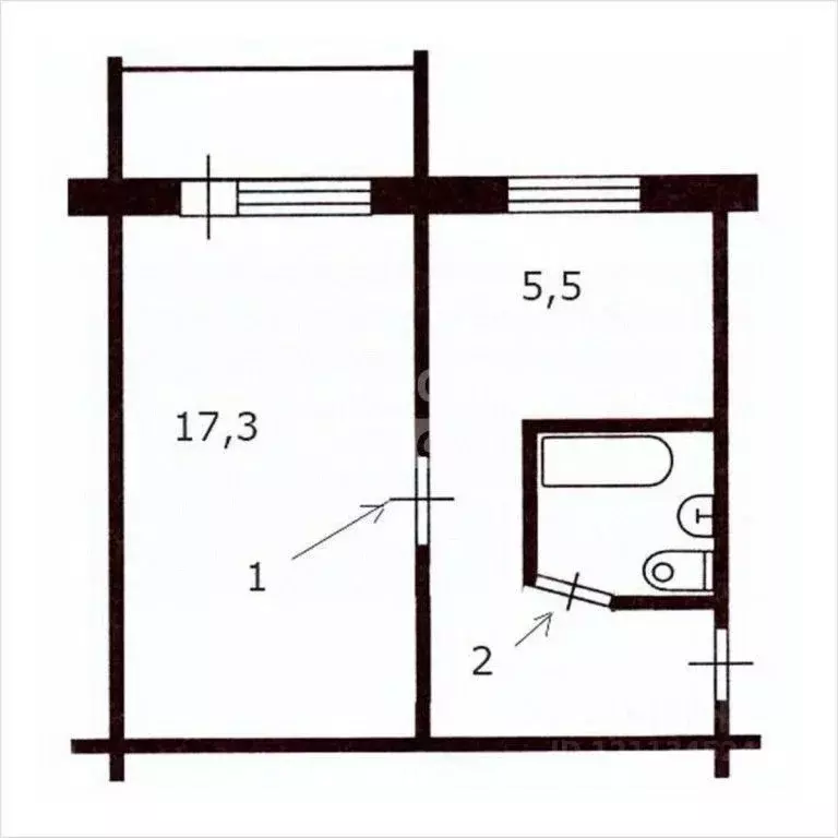 1-к кв. Челябинская область, Челябинск просп. Победы, 166 (33.0 м) - Фото 2