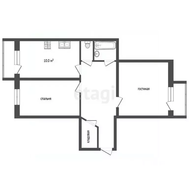 2-к кв. Ямало-Ненецкий АО, Новый Уренгой Энтузиастов мкр, 3 (64.6 м) - Фото 2