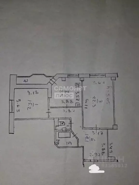 2-к кв. Курская область, Курск ул. Карла Маркса, 15 (74.9 м) - Фото 2