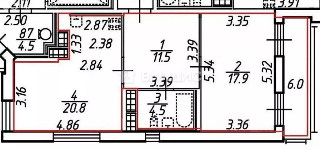 1-комнатная квартира: Санкт-Петербург, Среднерогатская улица, 11 (55 ... - Фото 1