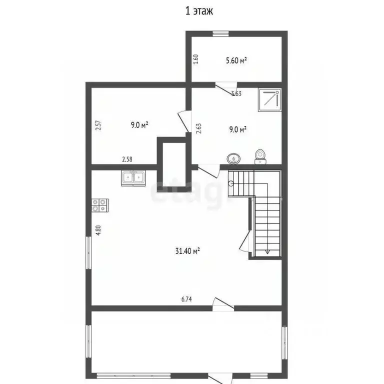 Дом в Нижегородская область, с. Дивеево ул. Орлова, 13А (312 м) - Фото 2