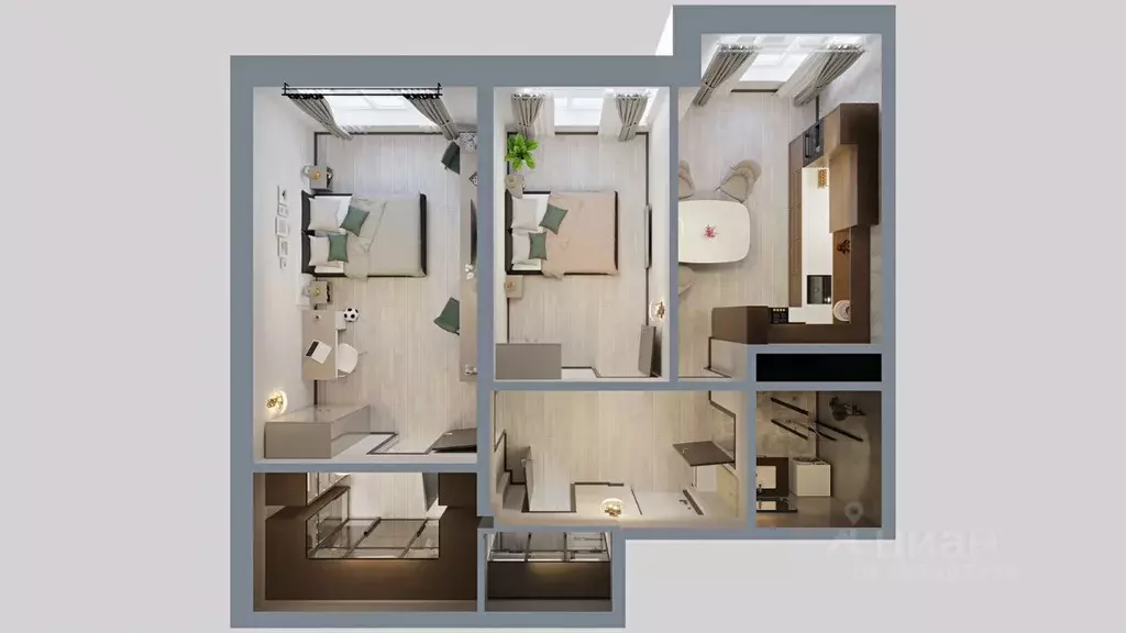 2-к кв. Ставропольский край, Пятигорск ул. Ермолова, 28А (68.29 м) - Фото 2