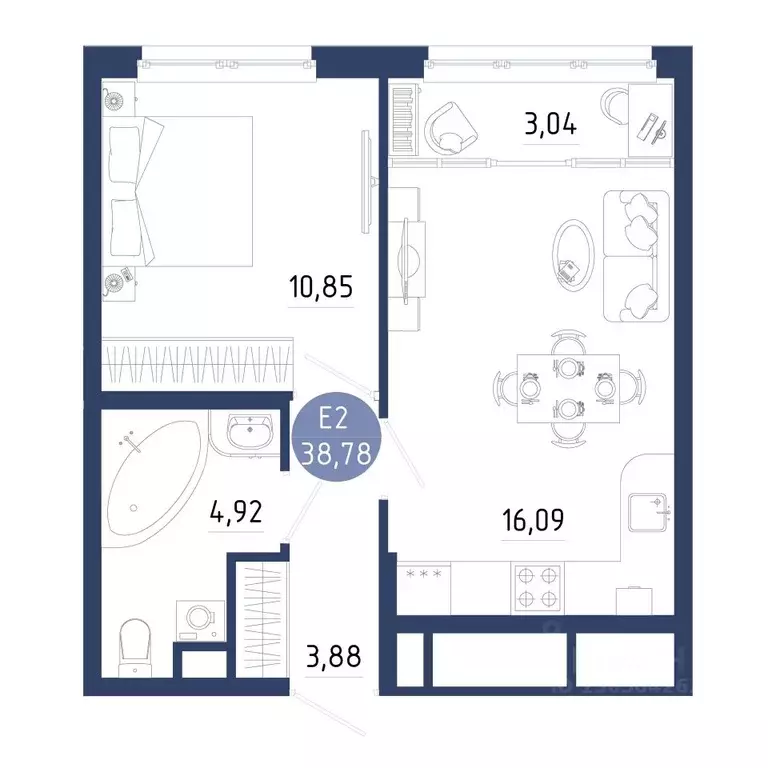 1-к кв. Рязанская область, Рязанский муниципальный округ, с. Дядьково ... - Фото 1