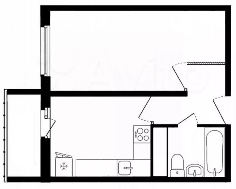 1-к кв. Ростовская область, Ростов-на-Дону ул. Жданова, 21 (37.0 м) - Фото 2