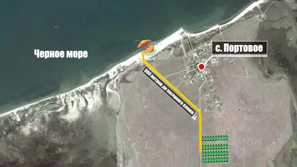 Участок в Крым, Раздольненский район, Чернышевское с/пос, с. Портовое ... - Фото 1