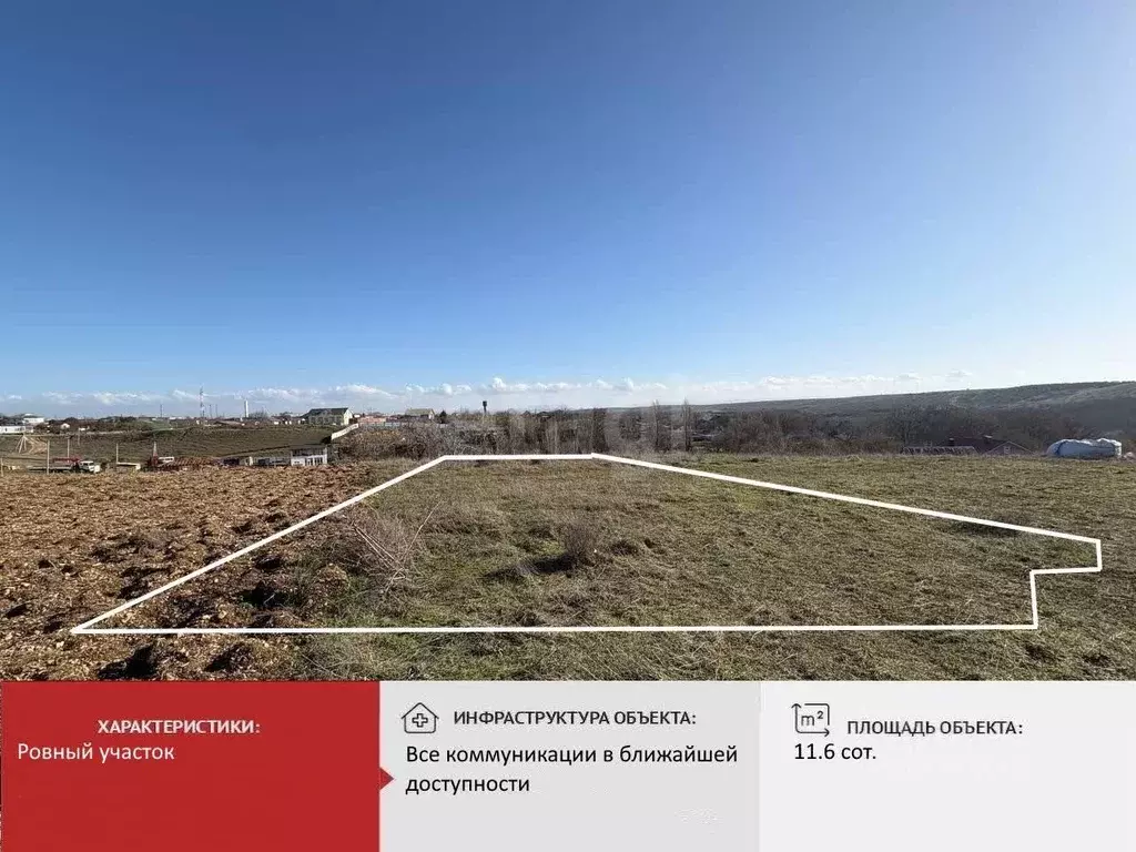 Участок в Крым, Симферопольский район, Пожарское с/пос, с. Водное ул. ... - Фото 0