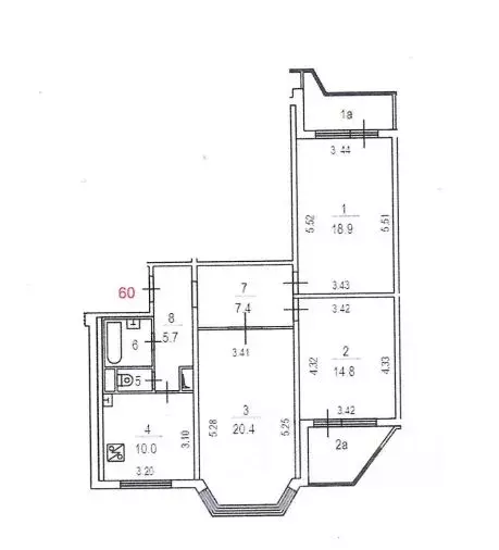 3-к кв. Москва ул. Кашенкин Луг, 8к3 (81.2 м) - Фото 1