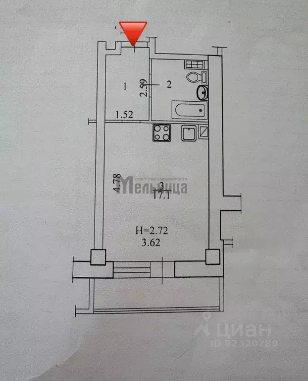 Студия Волгоградская область, Волгоград ул. Демьяна Бедного, 2А (25.4 ... - Фото 2