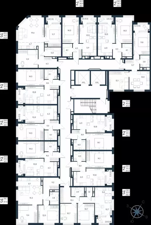 Студия Пермский край, Пермь ул. Космонавта Беляева, 17 (40.2 м) - Фото 1