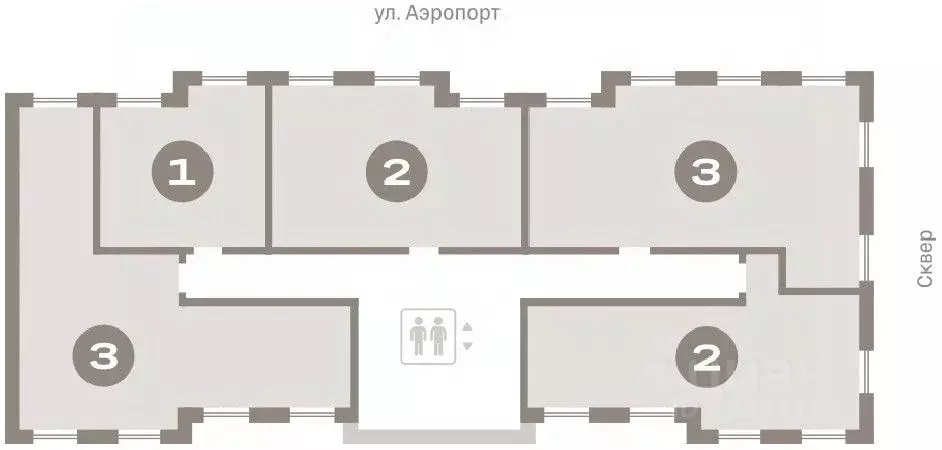 2-к кв. Новосибирская область, Новосибирск ул. Аэропорт, 88 (63.77 м) - Фото 1