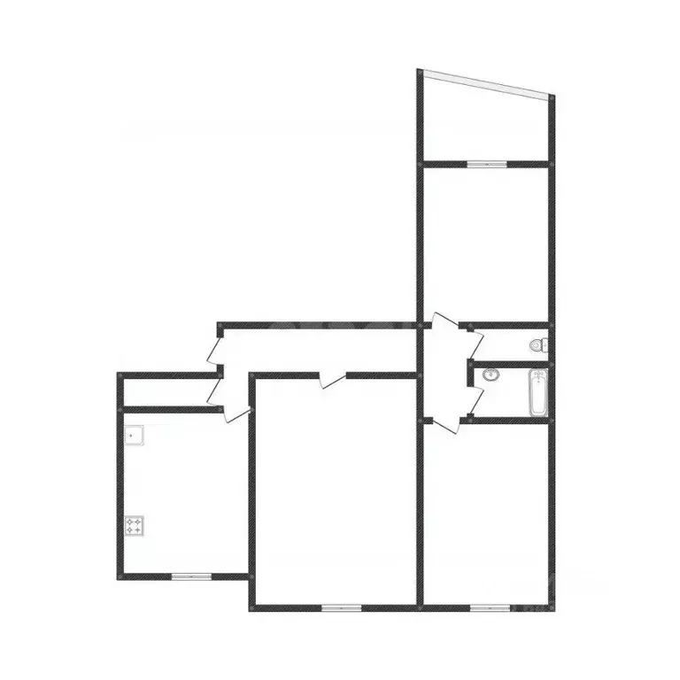 3-к кв. Алтайский край, Белокуриха Партизанская ул., 6 (68.9 м) - Фото 2