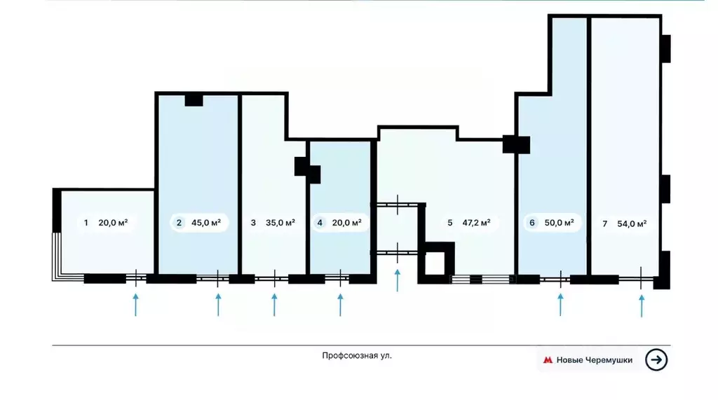 Помещение свободного назначения в Москва Профсоюзная ул., 60 (47 м) - Фото 2