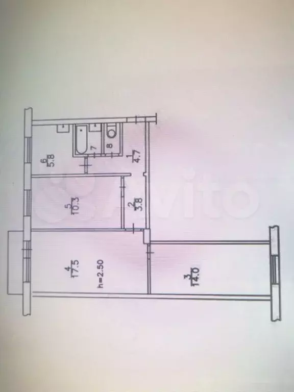 3-к. квартира, 60 м, 2/5 эт. - Фото 0