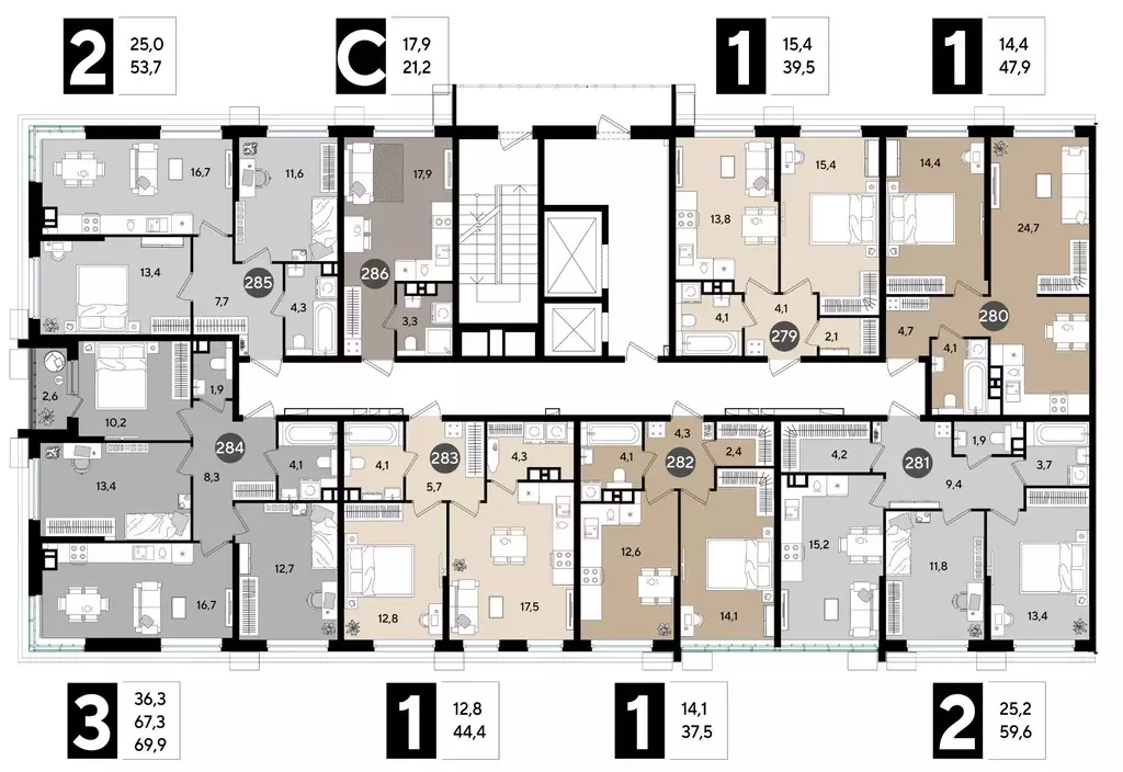 2-к кв. Краснодарский край, Краснодар Догма Парк мкр,  (59.6 м) - Фото 2