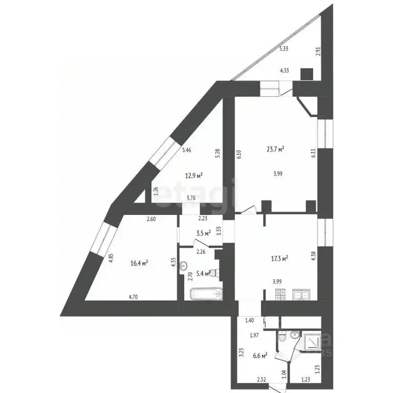 3-к кв. Алтайский край, Барнаул тракт Павловский, 80 (98.0 м) - Фото 2