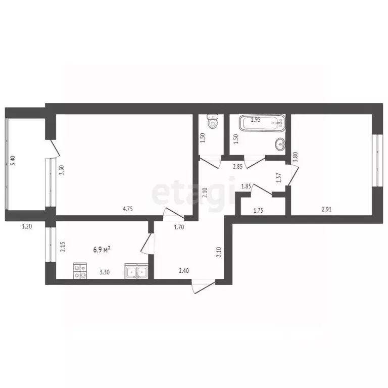 2-к кв. Краснодарский край, Славянск-на-Кубани ул. Ковтюха, 29 (49.9 ... - Фото 1