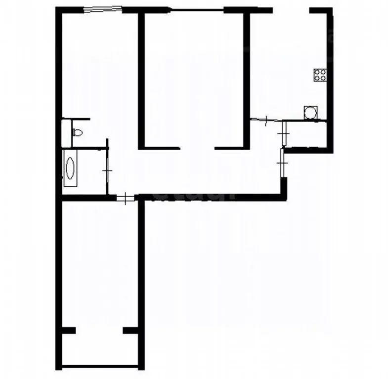 3-к кв. Тульская область, Тула ул. Плеханова, 45 (65.9 м) - Фото 2