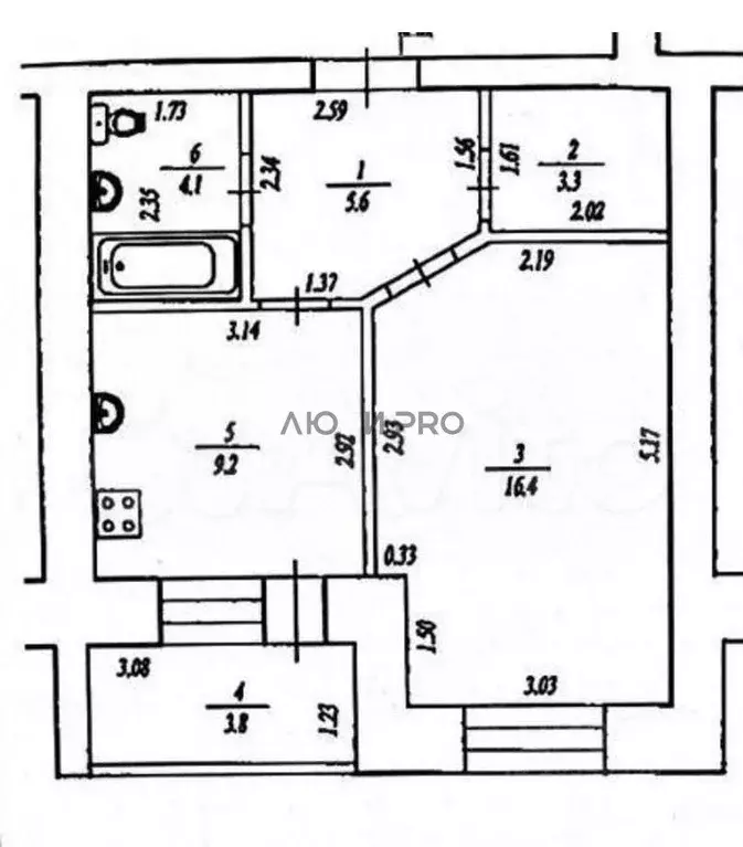 1-к кв. Башкортостан, Уфа Бакалинская ул., 33 (38.6 м) - Фото 2