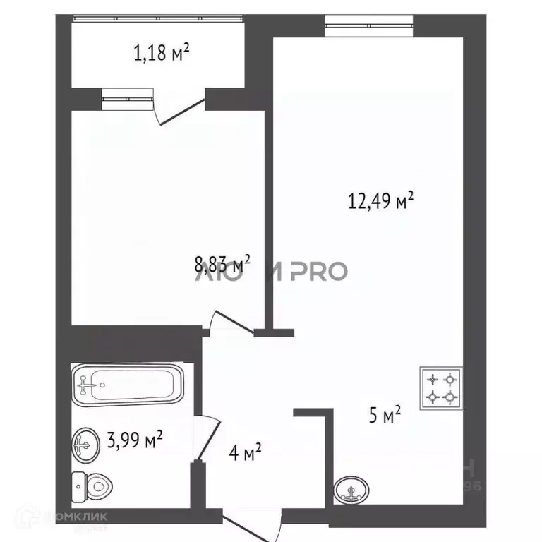 2-к кв. Башкортостан, Уфа ул. Шафиева, 3 (34.3 м) - Фото 2