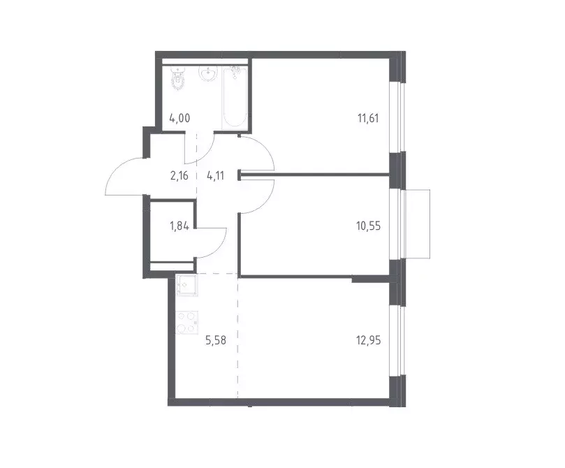 Продаётся 2-к квартира, 52.8 м - Фото 0