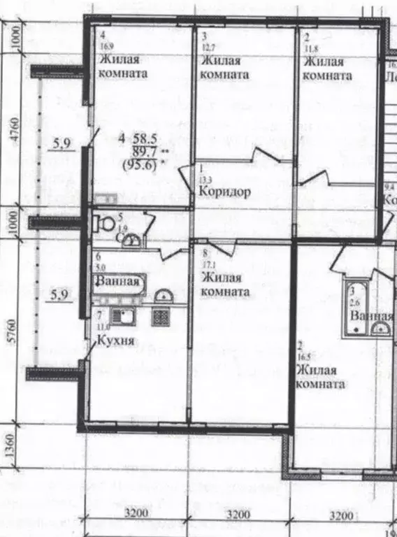 3-к кв. Курганская область, Курган Заозерный жилрайон, 2-й мкр, 4Б ... - Фото 2