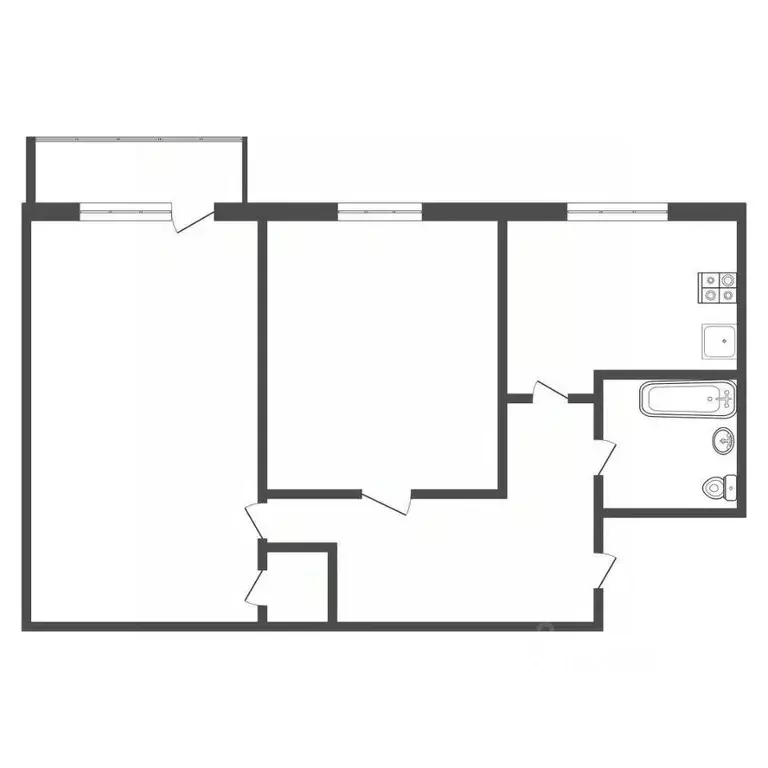 2-к кв. Тульская область, Тула ул. Станиславского, 20А (45.0 м) - Фото 2